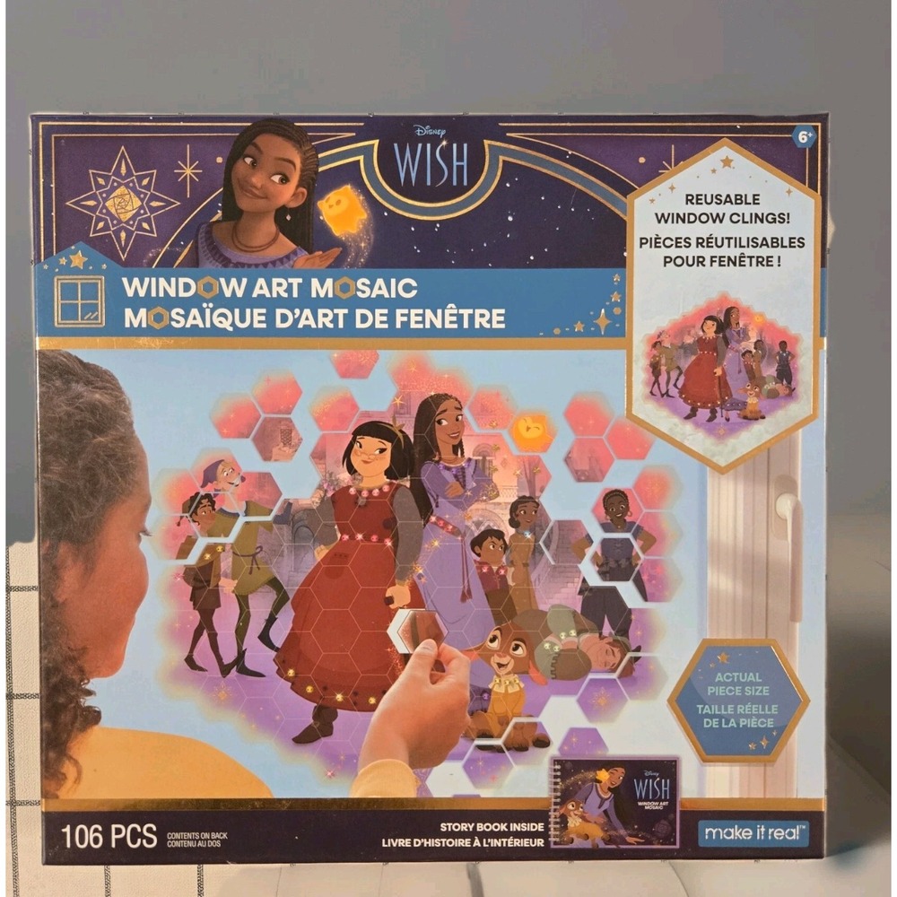 Make It Real Disney Window Art |‎ Wish |Asha & Valentino | DIY Mosaic, Craft NEW